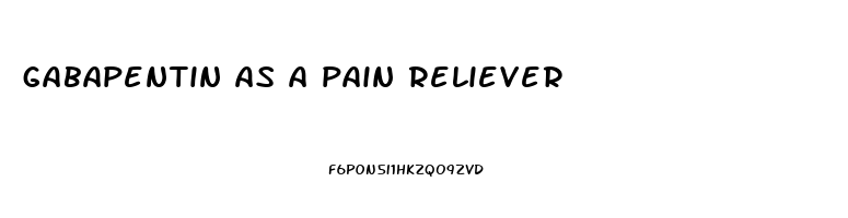 gabapentin as a pain reliever