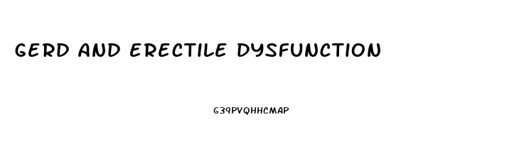 gerd and erectile dysfunction