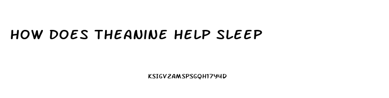 how does theanine help sleep