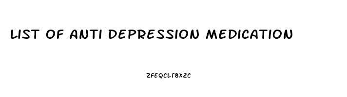 list of anti depression medication