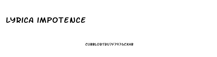 lyrica impotence