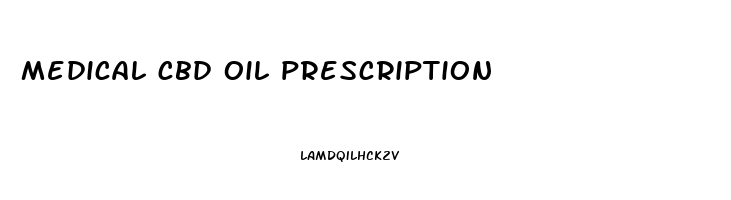 medical cbd oil prescription
