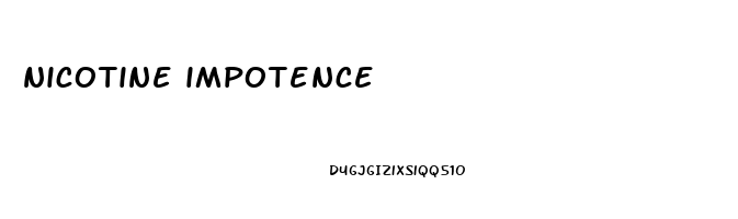 nicotine impotence