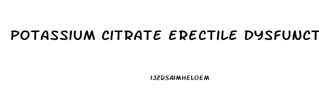 potassium citrate erectile dysfunction