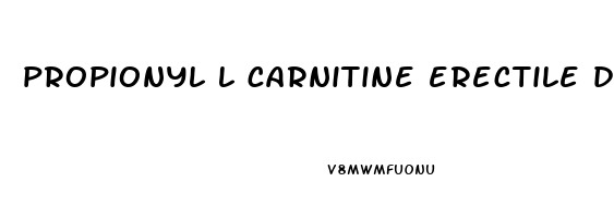 propionyl l carnitine erectile dysfunction