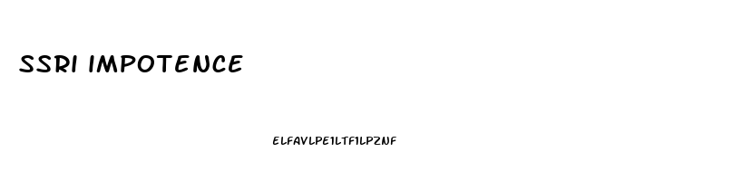 ssri impotence