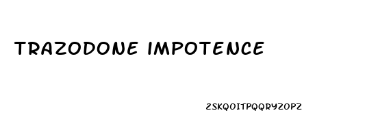trazodone impotence