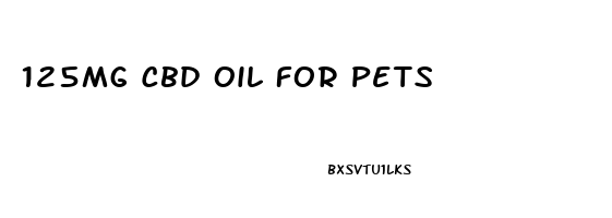 125mg Cbd Oil For Pets