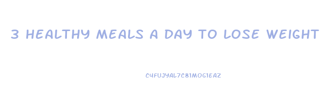 3 healthy meals a day to lose weight