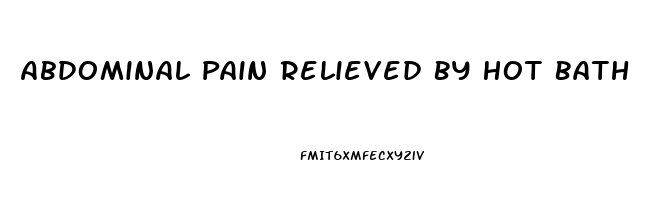 Abdominal Pain Relieved By Hot Bath