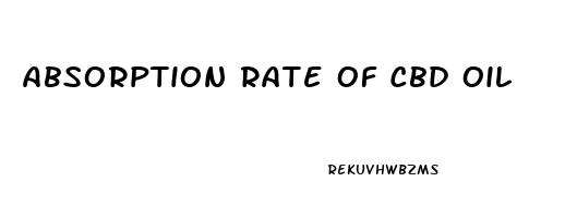 Absorption Rate Of Cbd Oil
