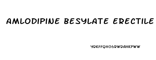 Amlodipine Besylate Erectile Dysfunction