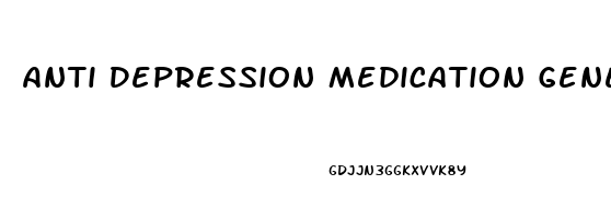 Anti Depression Medication Generic Names