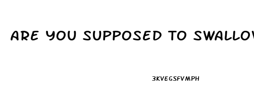 Are You Supposed To Swallow Cbd Oil