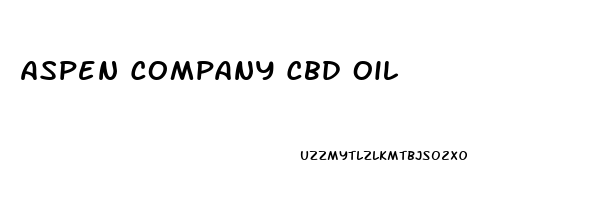 Aspen Company Cbd Oil