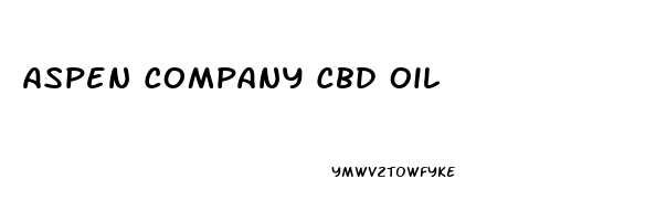 Aspen Company Cbd Oil