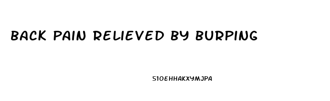 Back Pain Relieved By Burping