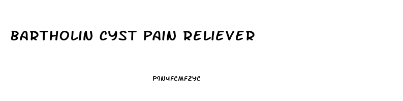 Bartholin Cyst Pain Reliever