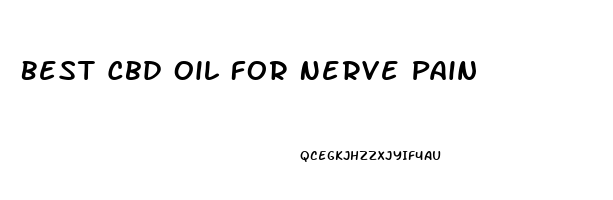 Best Cbd Oil For Nerve Pain