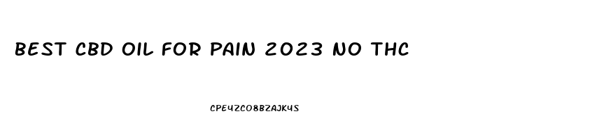 Best Cbd Oil For Pain 2023 No Thc