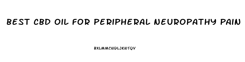 Best Cbd Oil For Peripheral Neuropathy Pain Uk