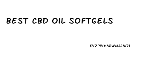 Best Cbd Oil Softgels