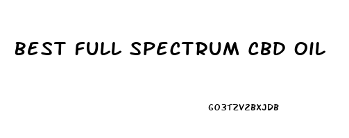 Best Full Spectrum Cbd Oil