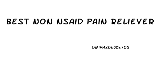 Best Non Nsaid Pain Reliever