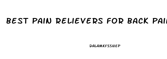 Best Pain Relievers For Back Pain