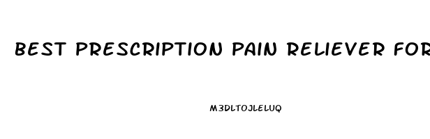 Best Prescription Pain Reliever For Back Pain