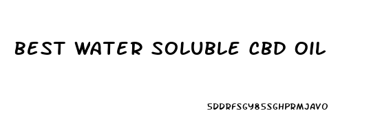 Best Water Soluble Cbd Oil