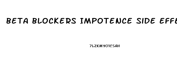 Beta Blockers Impotence Side Effects