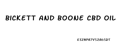 Bickett And Boone Cbd Oil