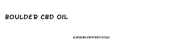 Boulder Cbd Oil