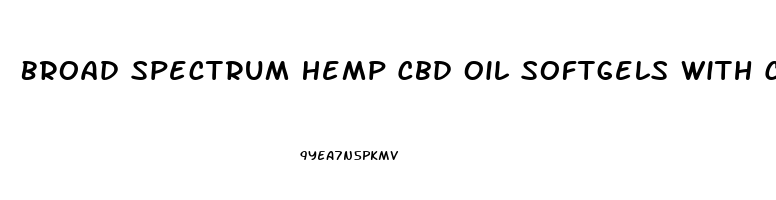Broad Spectrum Hemp Cbd Oil Softgels With Curcumin