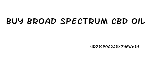 Buy Broad Spectrum Cbd Oil