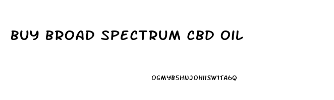 Buy Broad Spectrum Cbd Oil