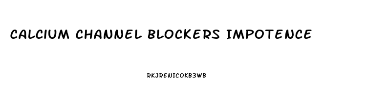 Calcium Channel Blockers Impotence