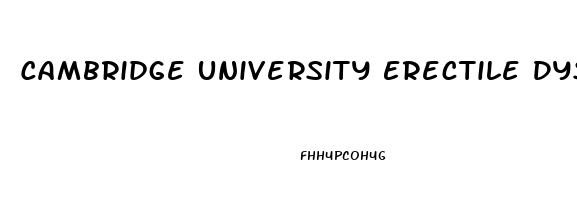 Cambridge University Erectile Dysfunction Study