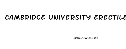 Cambridge University Erectile Dysfunction Study