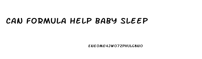 Can Formula Help Baby Sleep