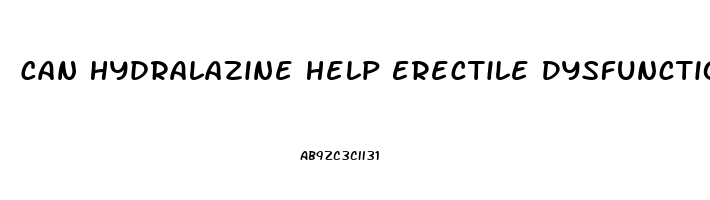 Can Hydralazine Help Erectile Dysfunction