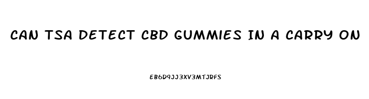 Can Tsa Detect Cbd Gummies In A Carry On