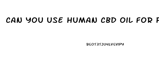 Can You Use Human Cbd Oil For Pets