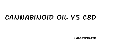 Cannabinoid Oil Vs Cbd