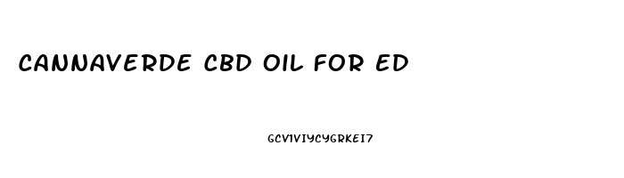 Cannaverde Cbd Oil For Ed