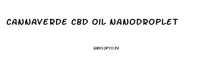 Cannaverde Cbd Oil Nanodroplet