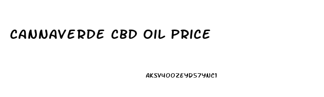 Cannaverde Cbd Oil Price