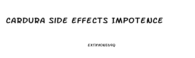 Cardura Side Effects Impotence