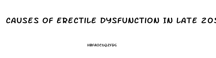 Causes Of Erectile Dysfunction In Late 20s